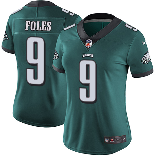 Nike Eagles #9 Nick Foles Midnight Green Team Color Women's Stitched NFL Vapor Untouchable Limited Jersey
